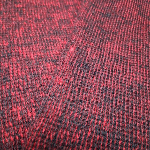 Vintage Cardigan Sweater Women Red Black Chess Knight Silver Button Up Knit - Picture 14 of 15